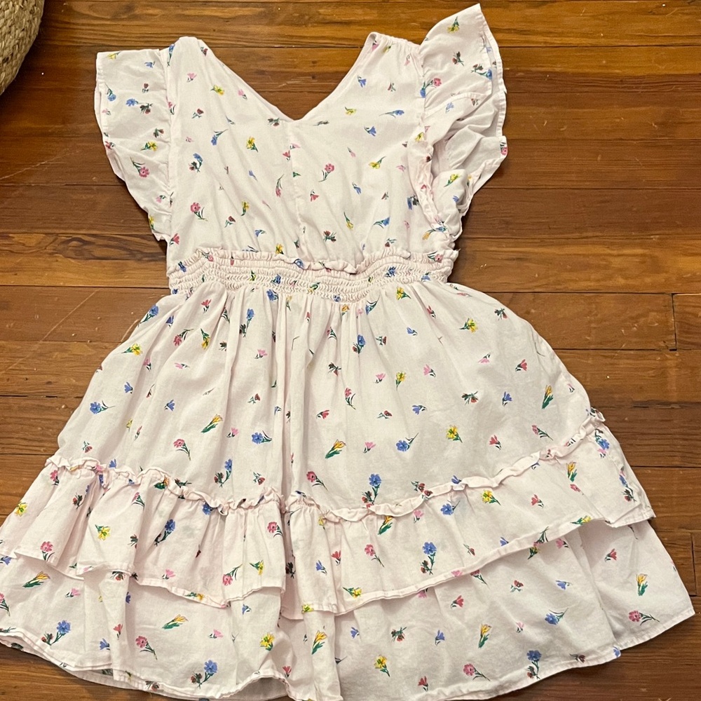 GAP Kids Dress in Cream with Floral Print